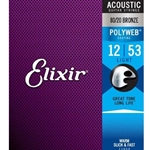Elixir 11050 Polyweb 80/20 Bronze Acoustic Strings Light