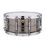 Ludwig LB417KT 6.5X14" Hammered Shell Black Beauty Snare with 10x Tube Lugs
