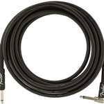 Fender 0990820059 Professional Series Instrument Cables, Straight/Angle, 15', Black