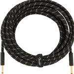 Fender 0990820075 Deluxe Series Instrument Cable, Straight/Straight, 25', Black Tweed