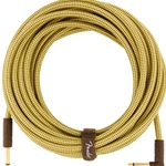 Fender 0990820078 Deluxe Series Instrument Cable, Straight/Angle, 25', Tweed