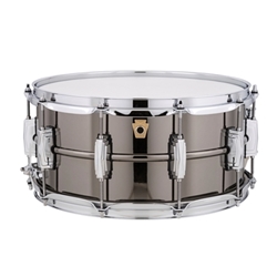 Ludwig LB417 6.5x14 Black Beauty Smooth Shell w/ Imperial Lugs, Black Nickel over Seamless Brass Shell