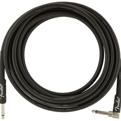 Fender 0990820059 Professional Series Instrument Cables, Straight/Angle, 15', Black