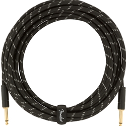 Fender 0990820080 Deluxe Series Instrument Cable, Straight/Straight, 18.6', Black Tweed