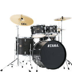 Tama IE52C ImperialStar 5pc Complete Kit (Black Oak Wood) with Stands, Pedals, Throne and Meinl Cymbal Pack.