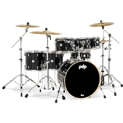 Pacific PDCM2217MD pdp CM7 Concept Maple 7-pc Shell Pack (8/10/12/14/16/22/14S) in Meteor Dust finish with chrome hardware & double tom holder